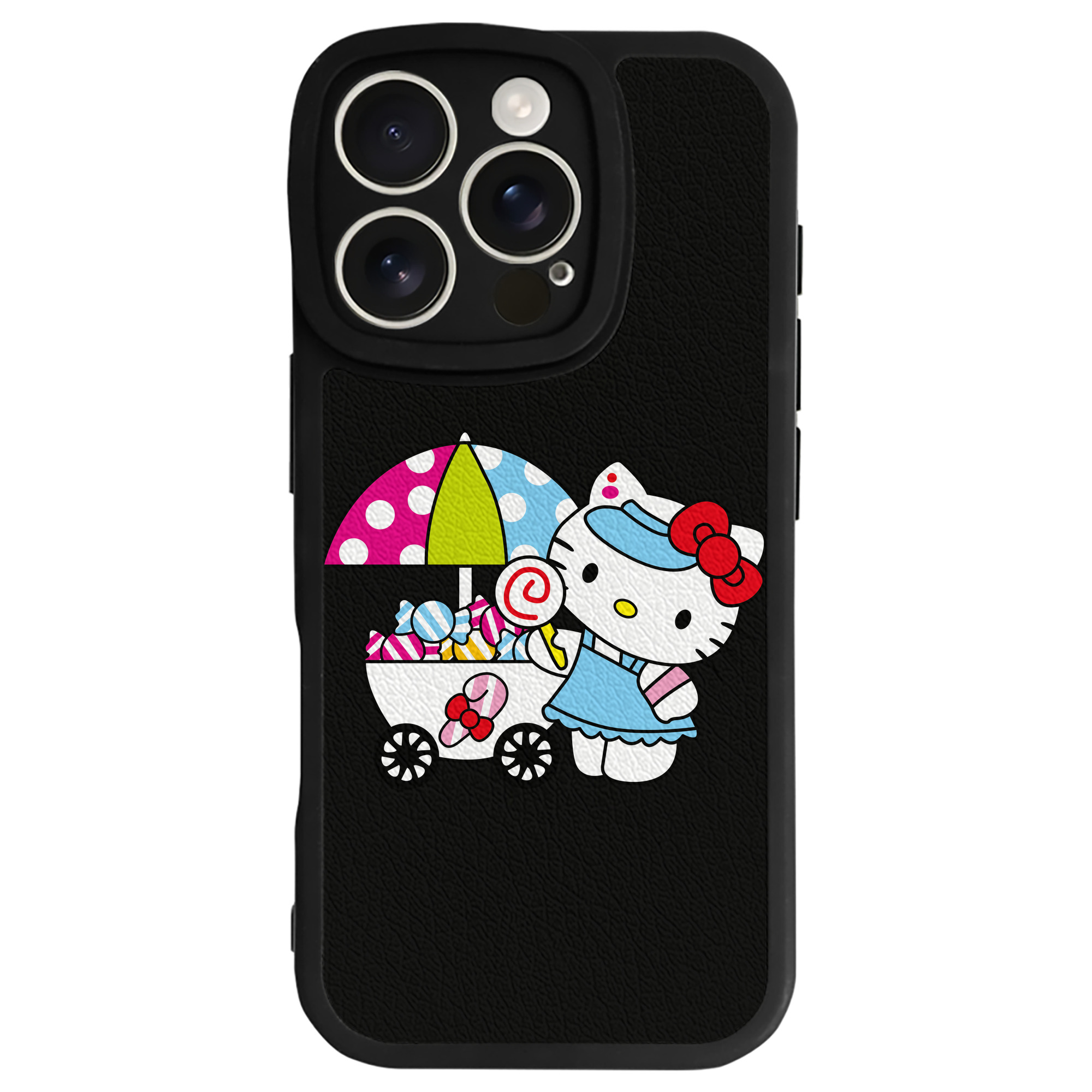 （画像用） Hello Kitty ハローキティ 【iPhone 16シリーズ対応】シリコンスマホケース（レザー調） 材質：シリコン